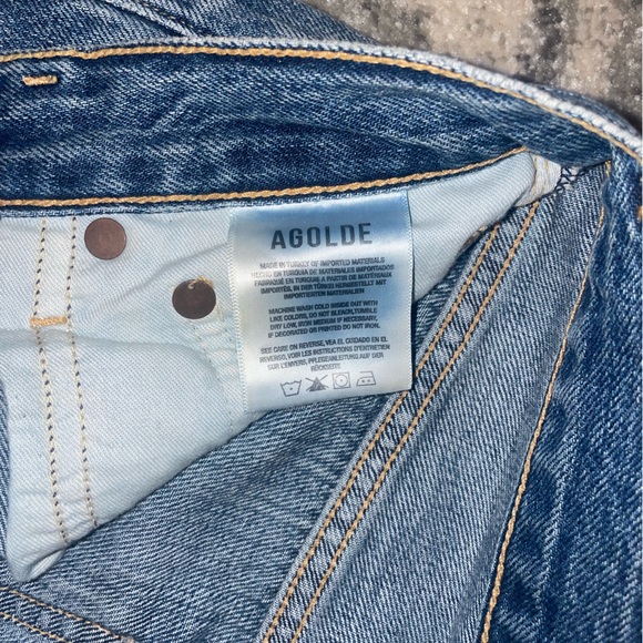 AGOLDE Riley High Rise Straight Crop in Frequency Jeans Size 25 - Picture 7 of 10